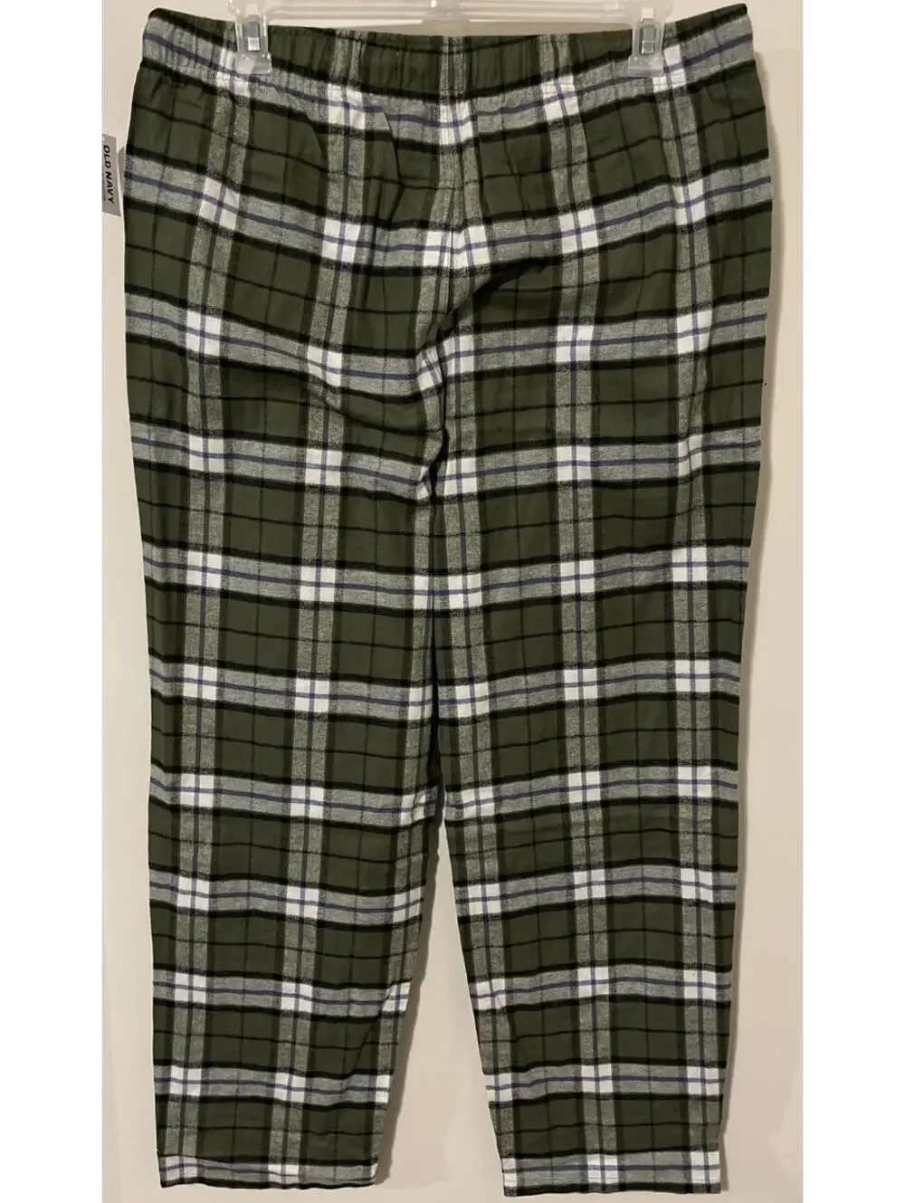 Old Navy Mens XL Green Plaid Elastic Waist Cotton PJ Pants NWT! A3058